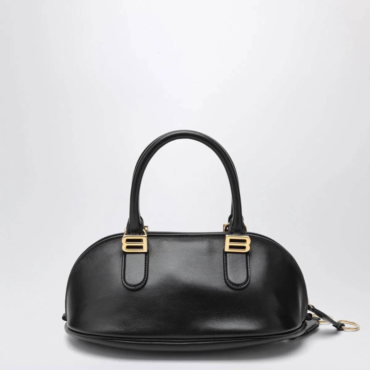 Balenciaga Bolero Mini Bowling Bag In Black Leather