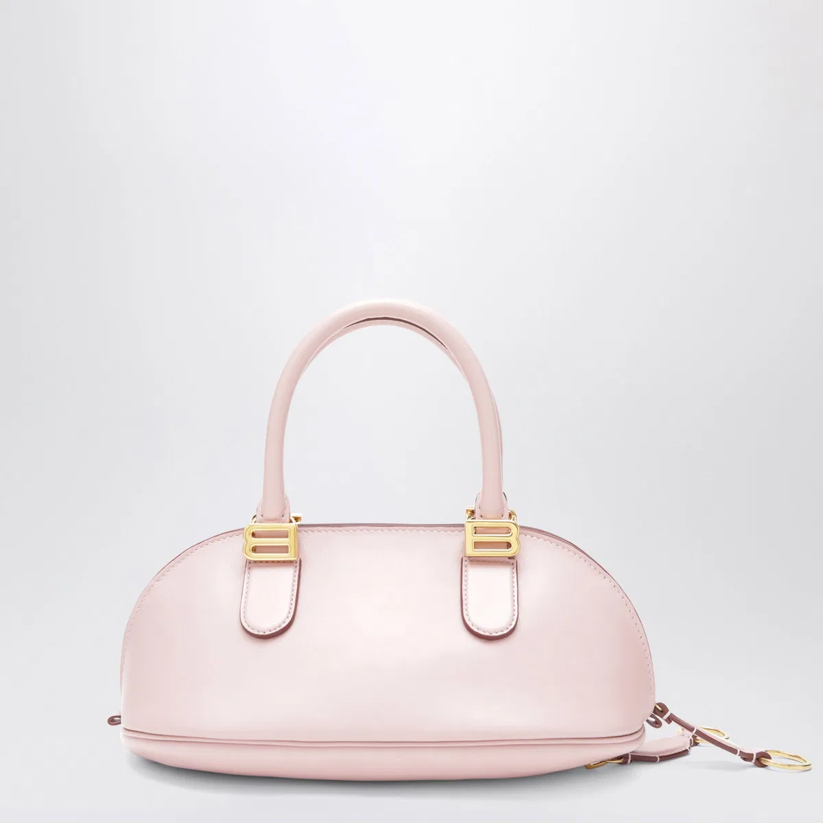 Balenciaga Pink Leather Bolero Mini Bowling Bag
