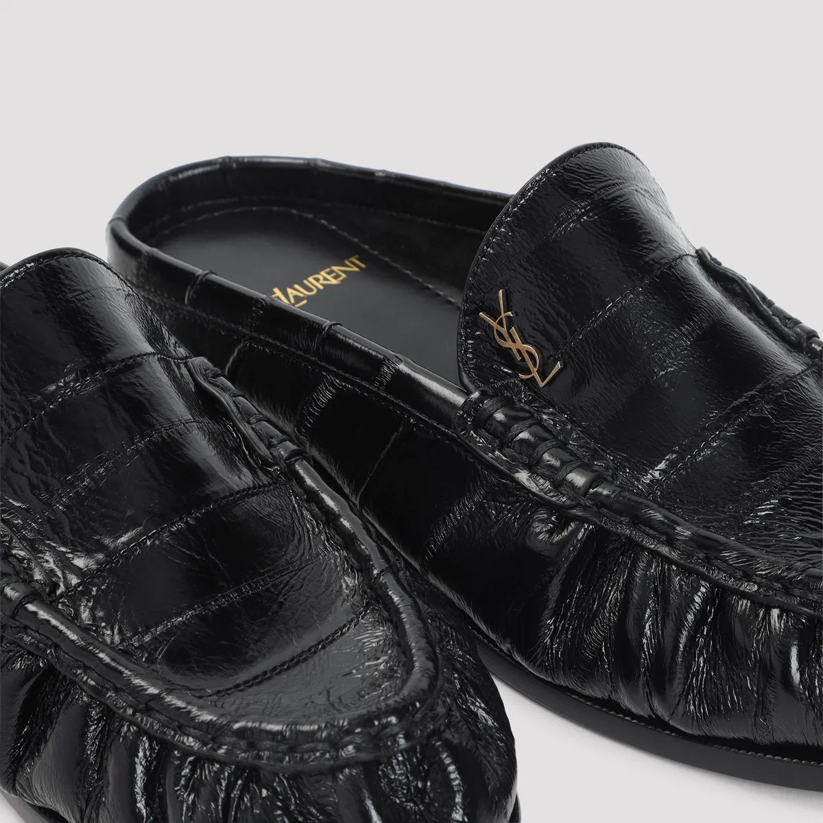 Saint Laurent Le Loafer 15 Backless Black Loafers