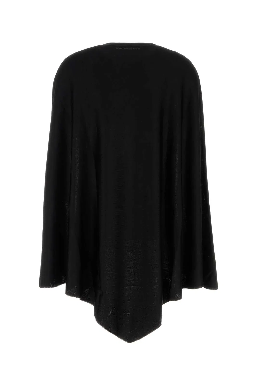 Balenciaga Black Stretch Viscose Blend Cape