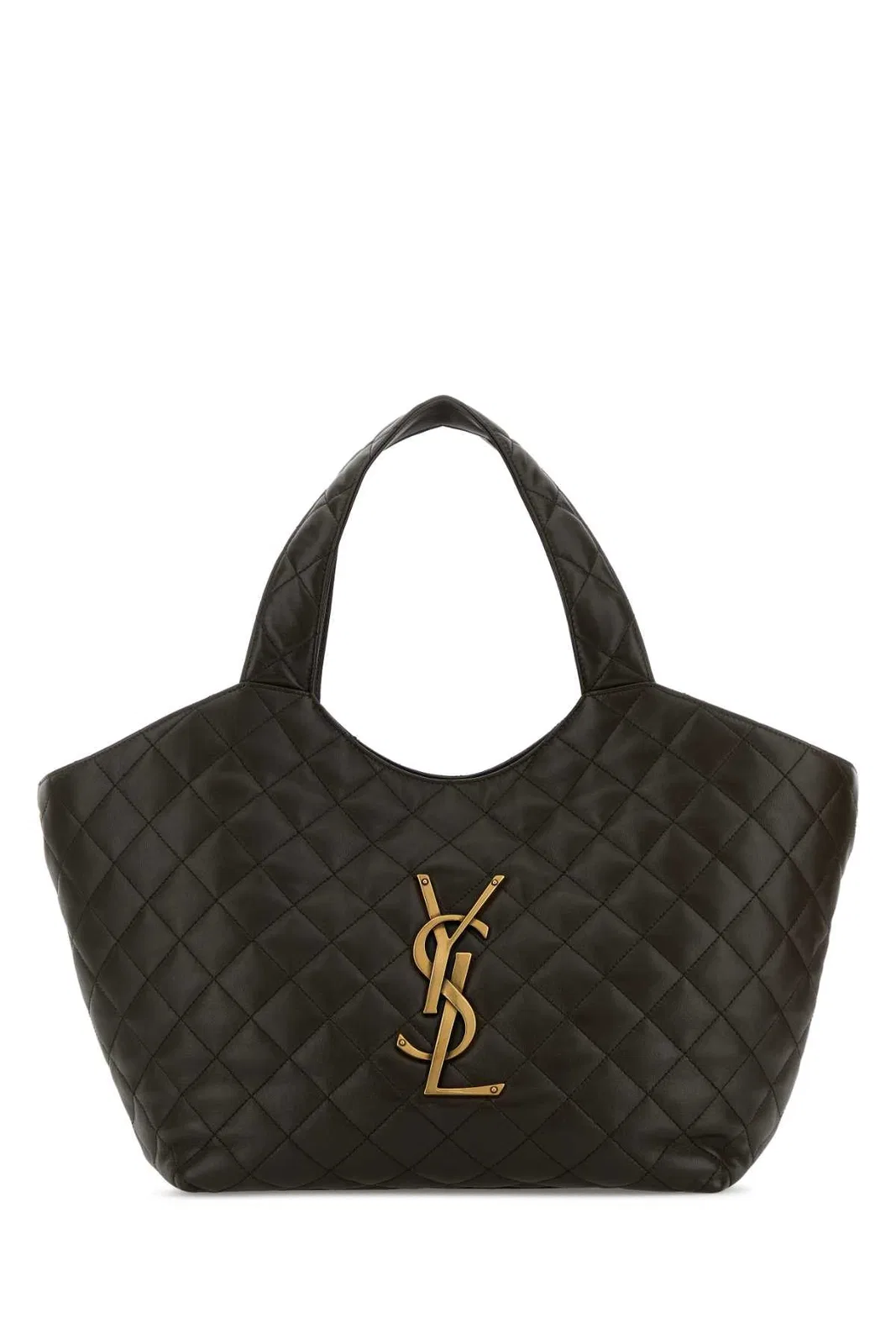 Saint Laurent Charcoal Nappa Medium Icare Shopping Bag