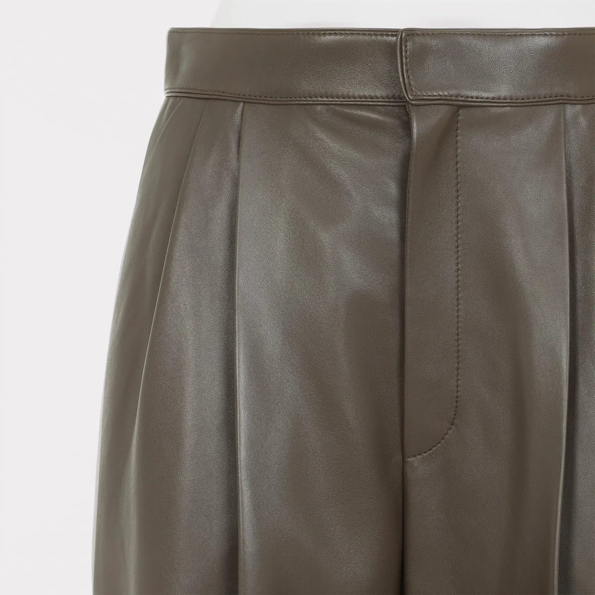 Bottega Veneta Wader Green Soft Leather Pants