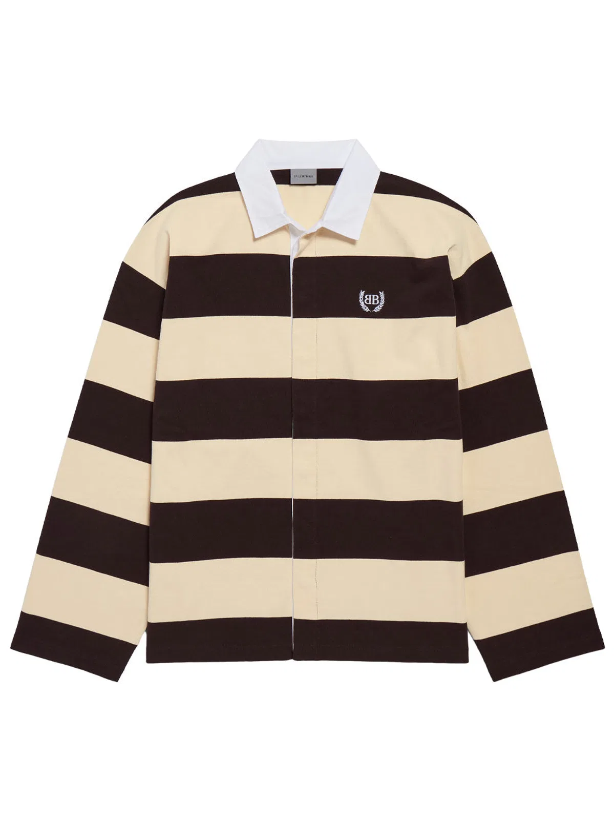 Balenciaga Striped Jersey Polo Shirt In Cotton, Bro