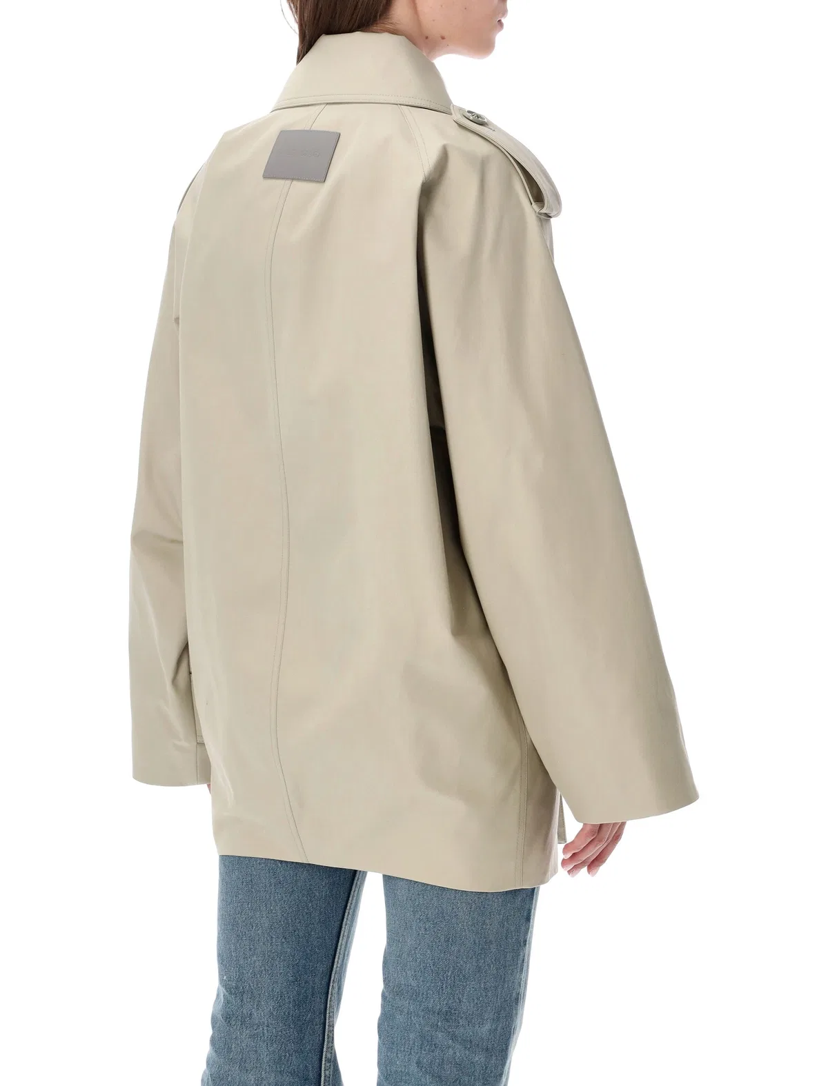 Balenciaga Double-Breasted Cotton Trench Coat