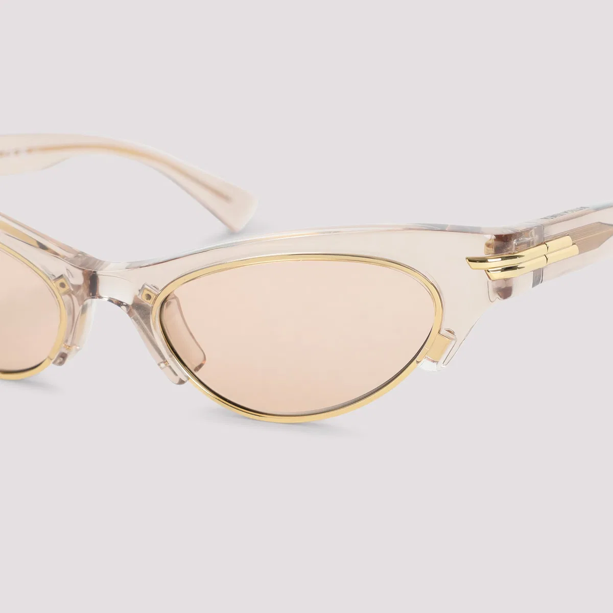 Bottega Veneta Brown Acetate Cat Eye Show Sunglasses