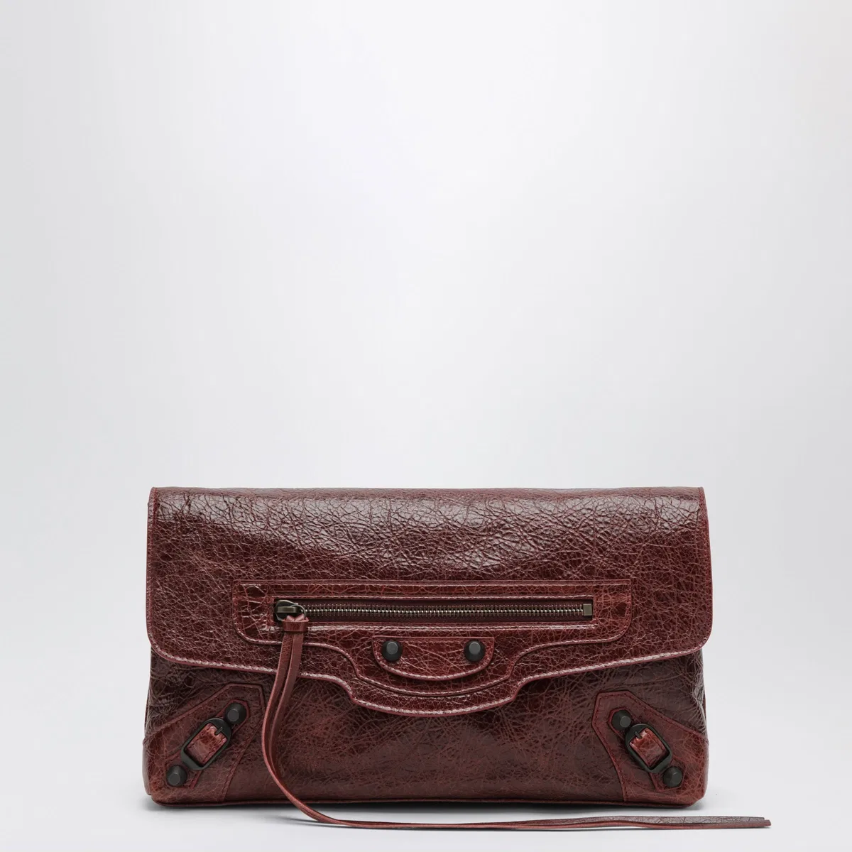 Balenciaga Le City Pouch In Merlot Leather