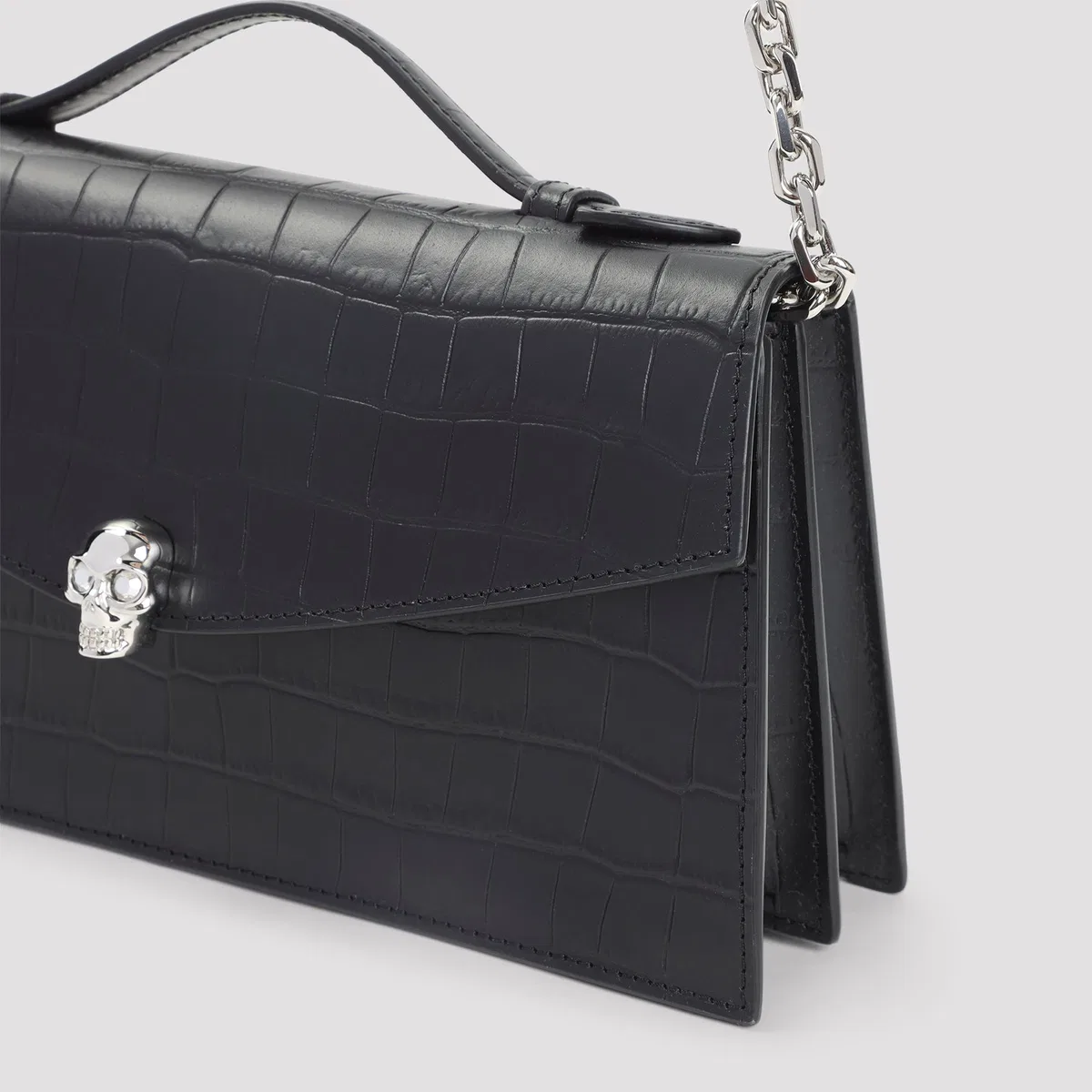 Alexander Mcqueen Skull Top Handle Clutch