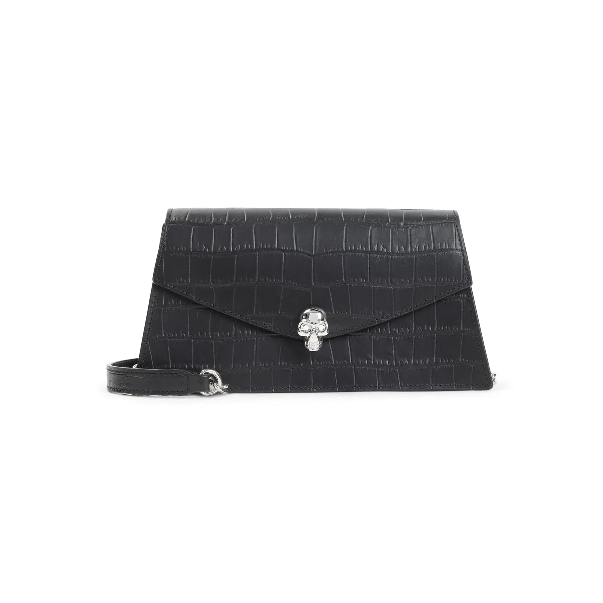 Alexander Mcqueen Black Silver Skull Mini Bag