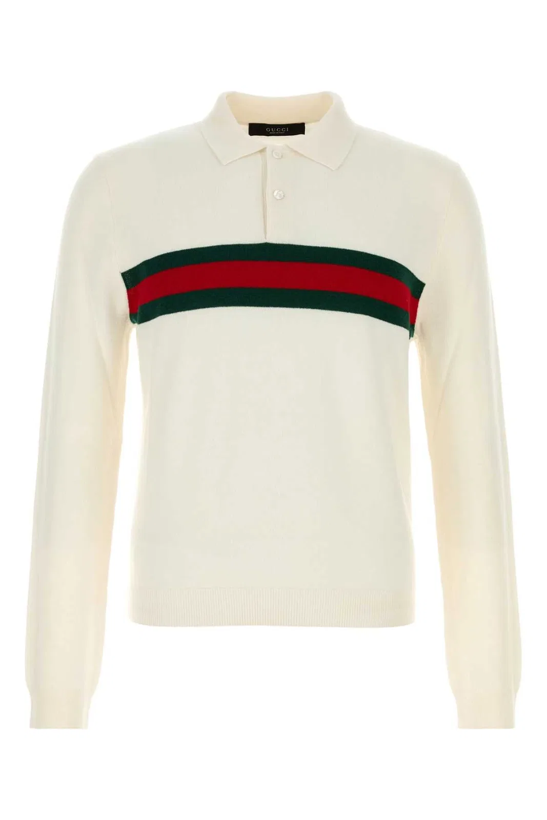 Gucci Ivory Cashmere Polo Shirt