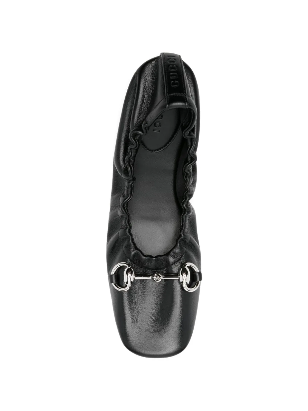 Gucci Black Leather Prima Ballerinas