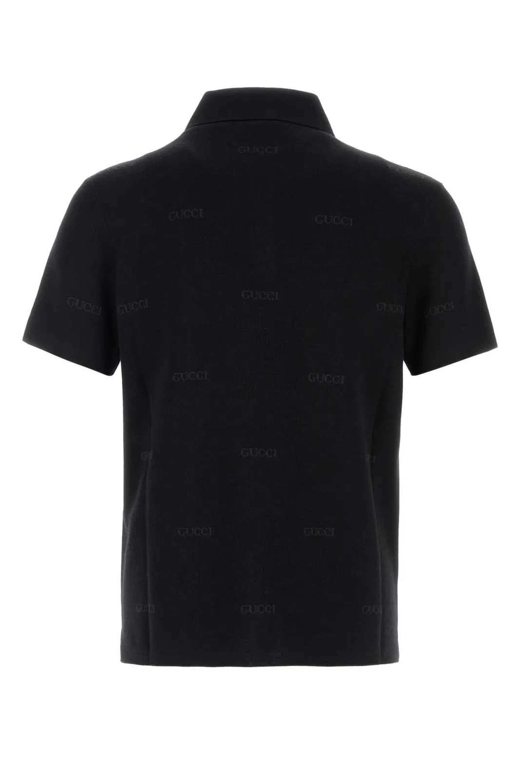 Gucci Embroidered Wool Blend Polo Shirt