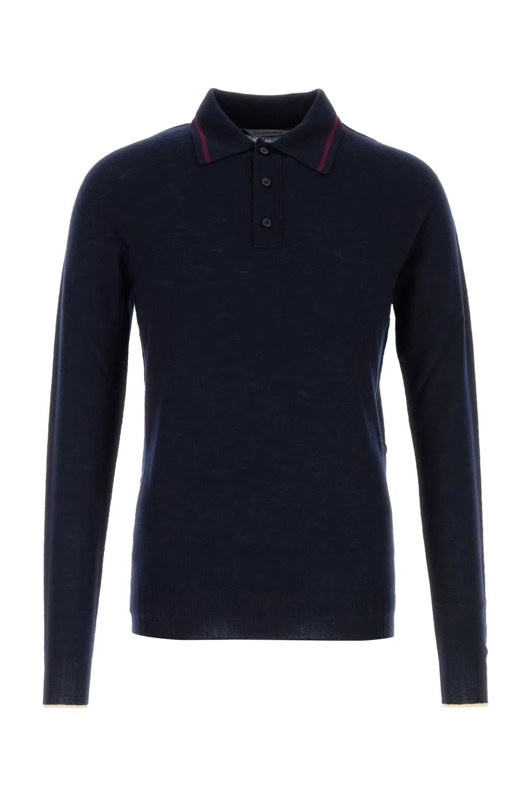 Balenciaga Midnight Blue Wool Polo Shirt