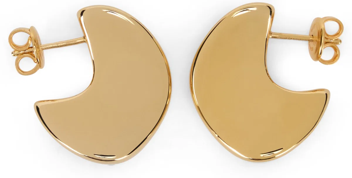 Bottega Veneta Gold Disc Earrings