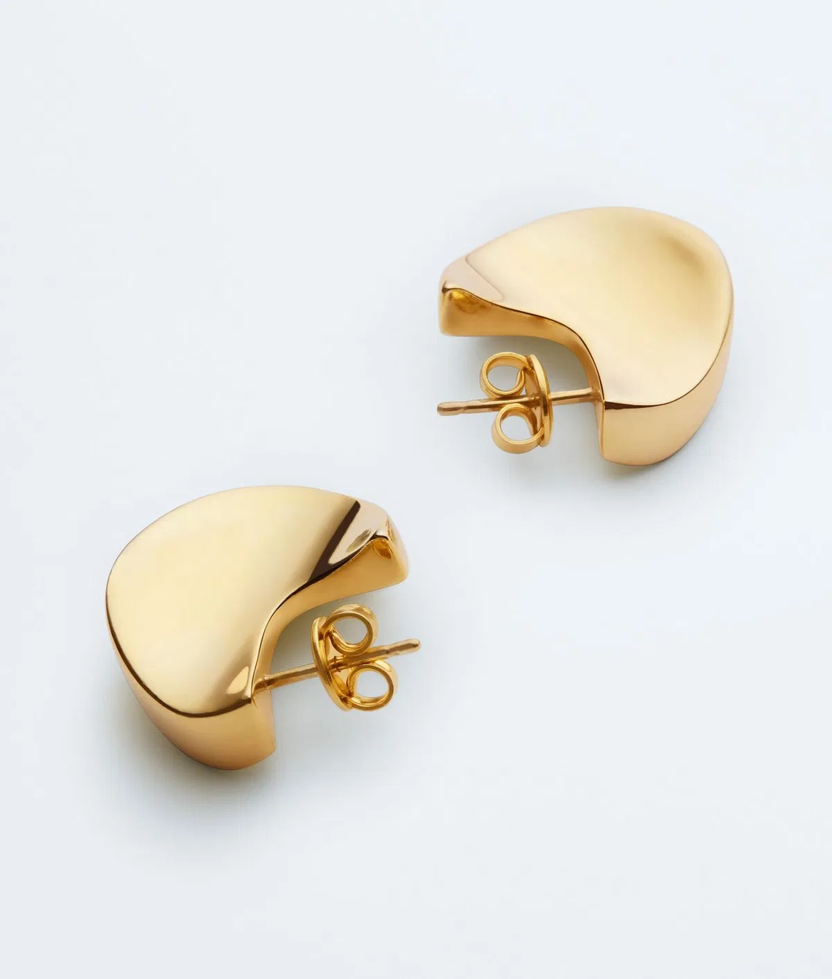 Bottega Veneta Gold Disc Earrings