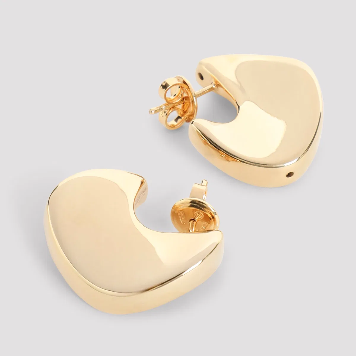 Bottega Veneta Gold Disc Earrings