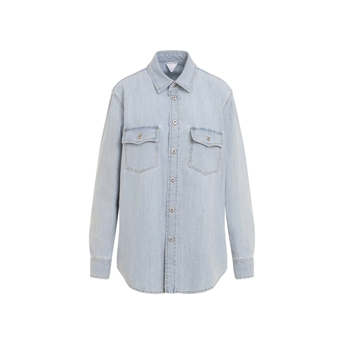 Bottega Veneta Light Blue Chambray Shirt.