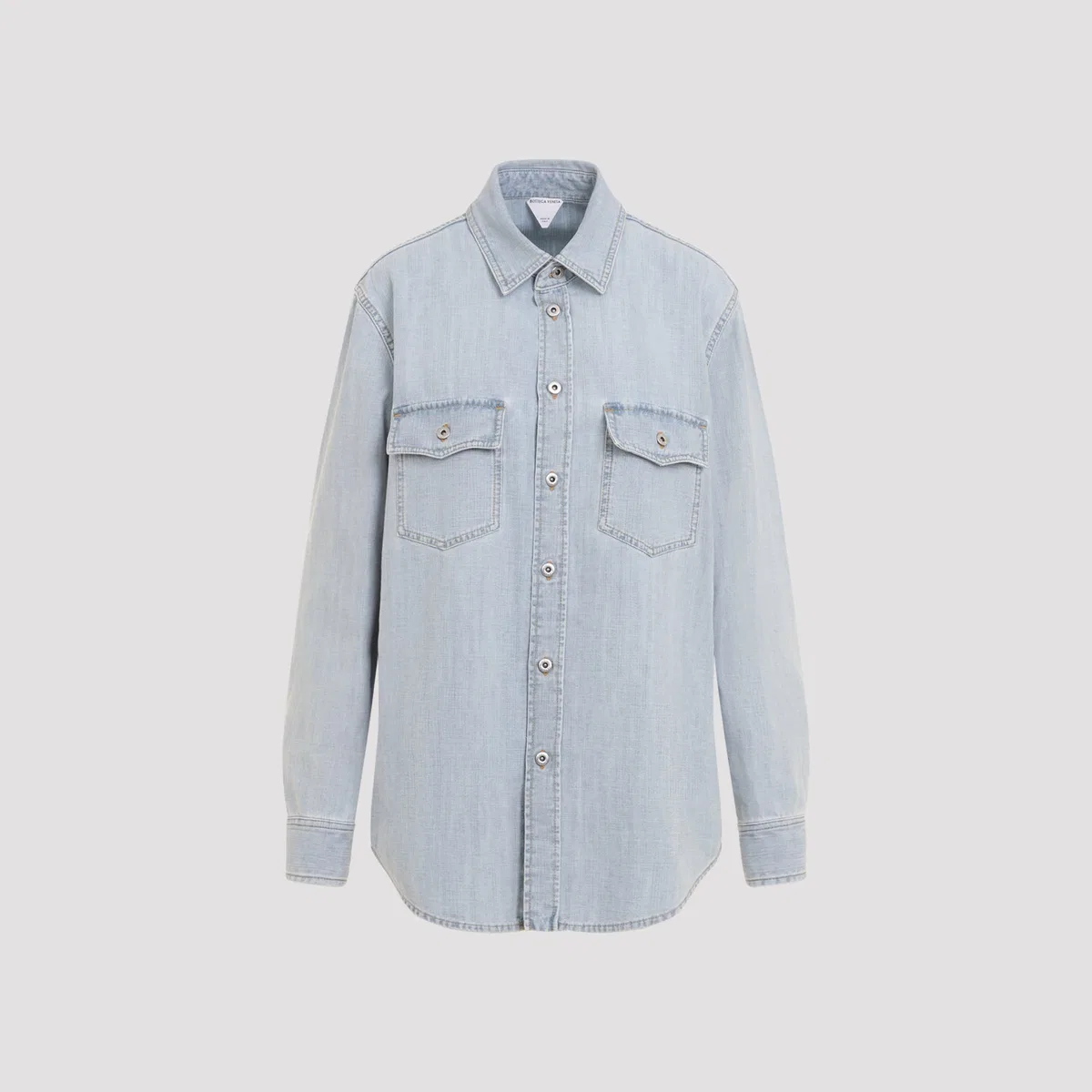 Bottega Veneta Light Blue Chambray Shirt.
