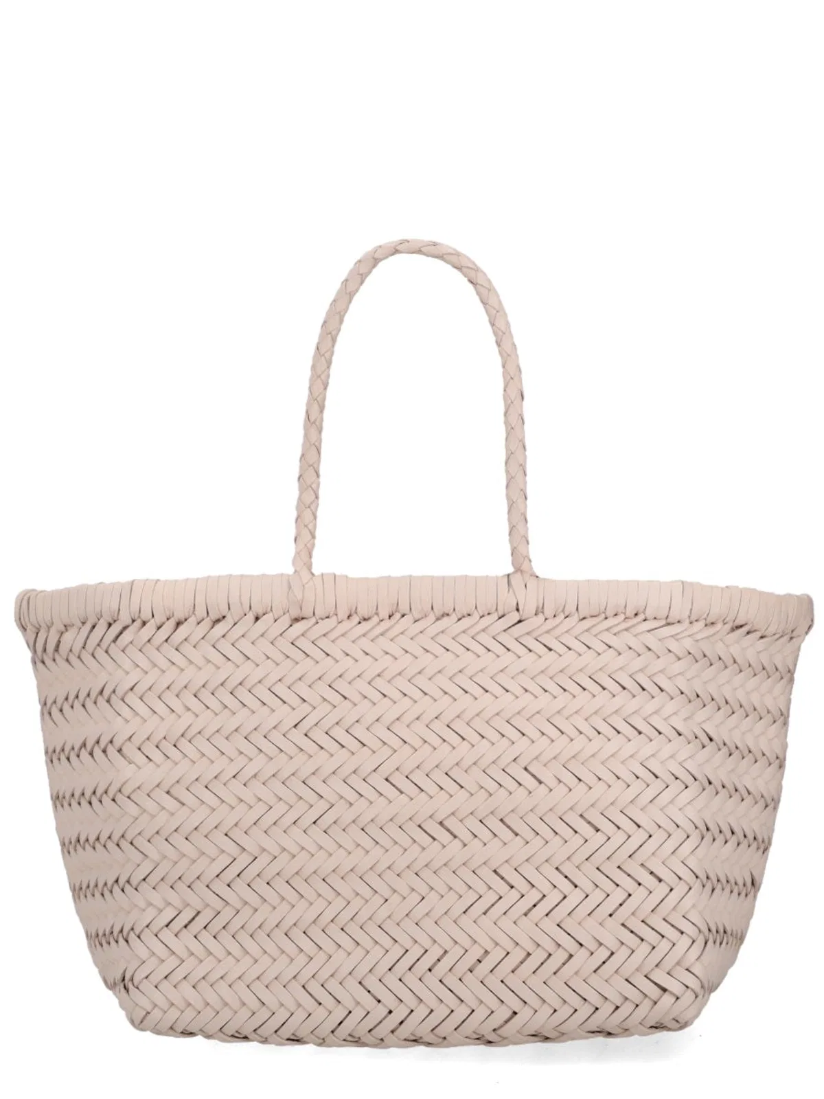Dragon Difussion Beige Leather Handbag
