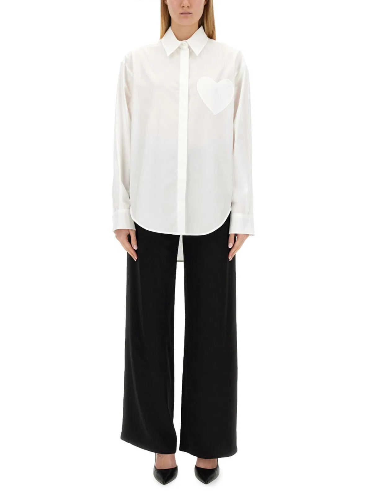 Moschino Jeans Heart Patch Shirt