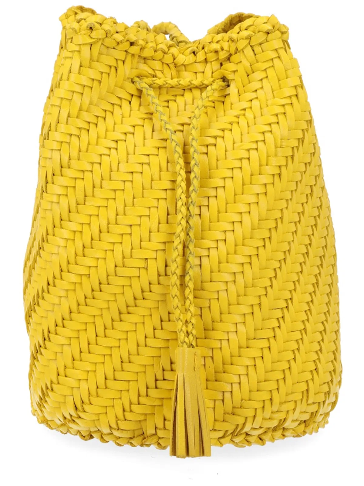 Dragon Difussion Yellow Leather Clutch