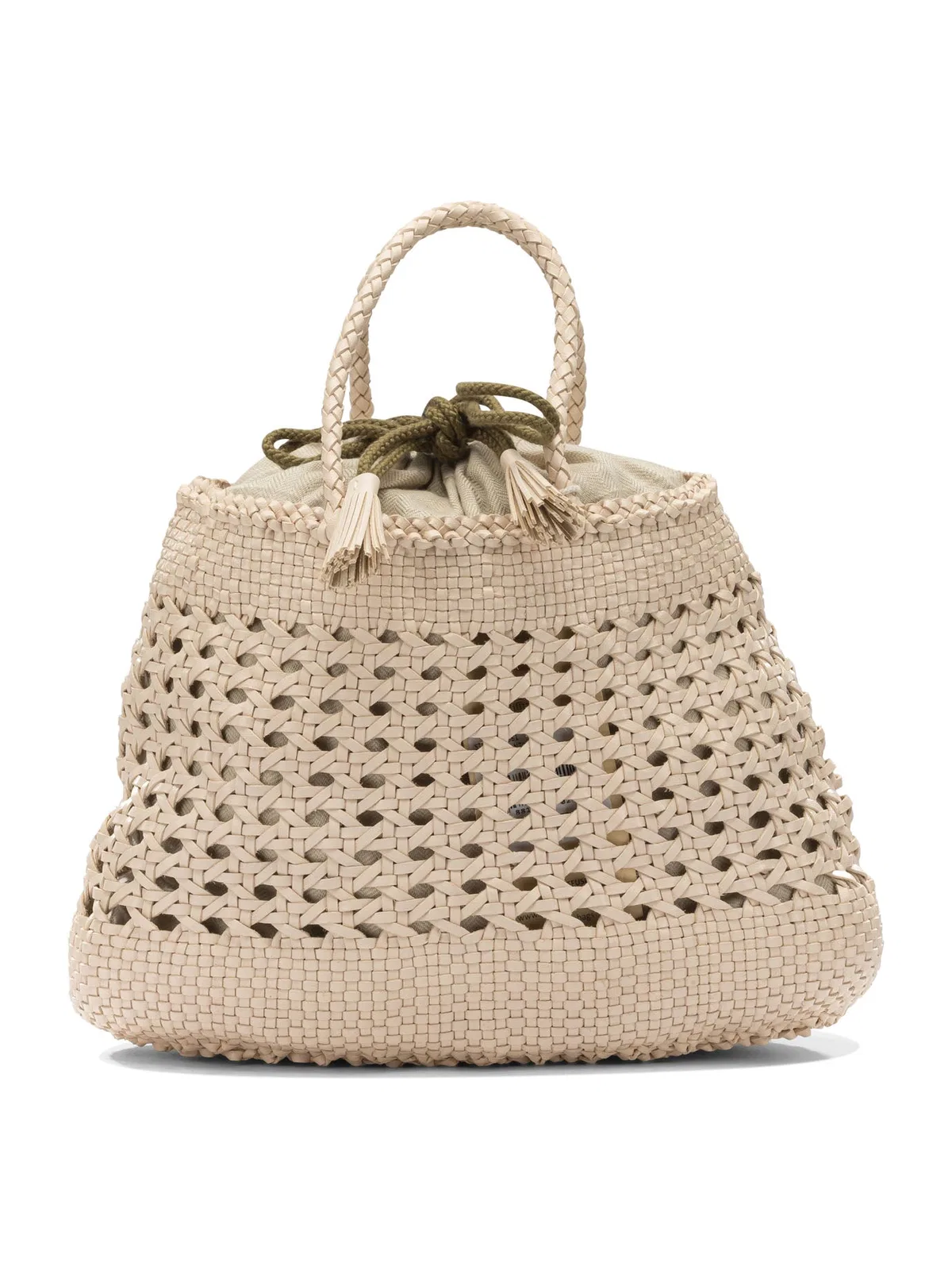 Dragon Difussion Beige Buffalo Calf Leather Handbag