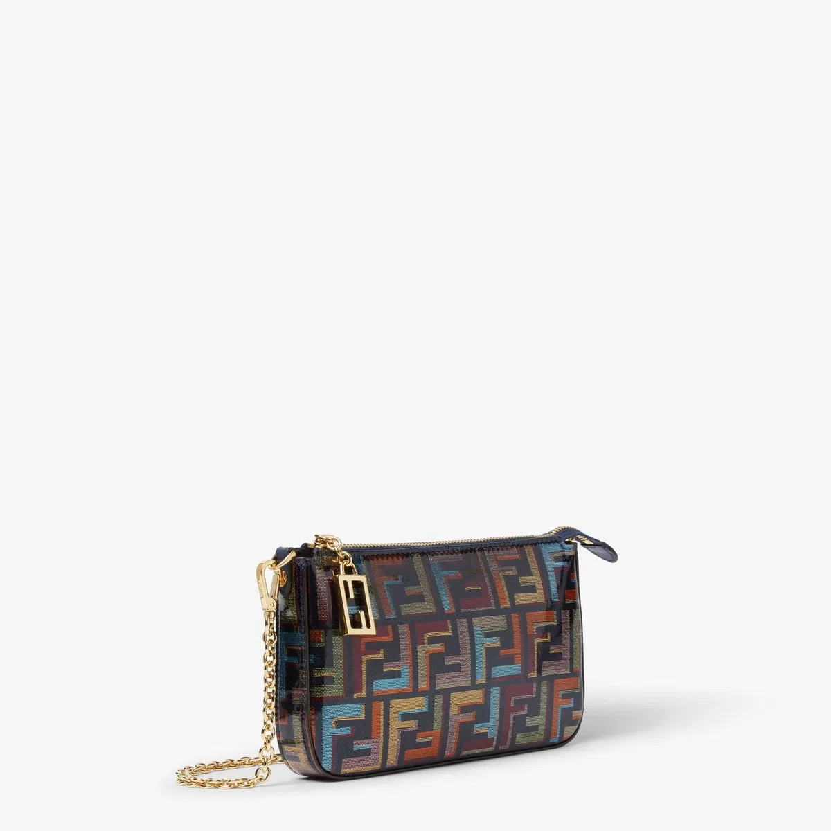 Fendi Multicolour Glazed Ff Fabric Baguette Po