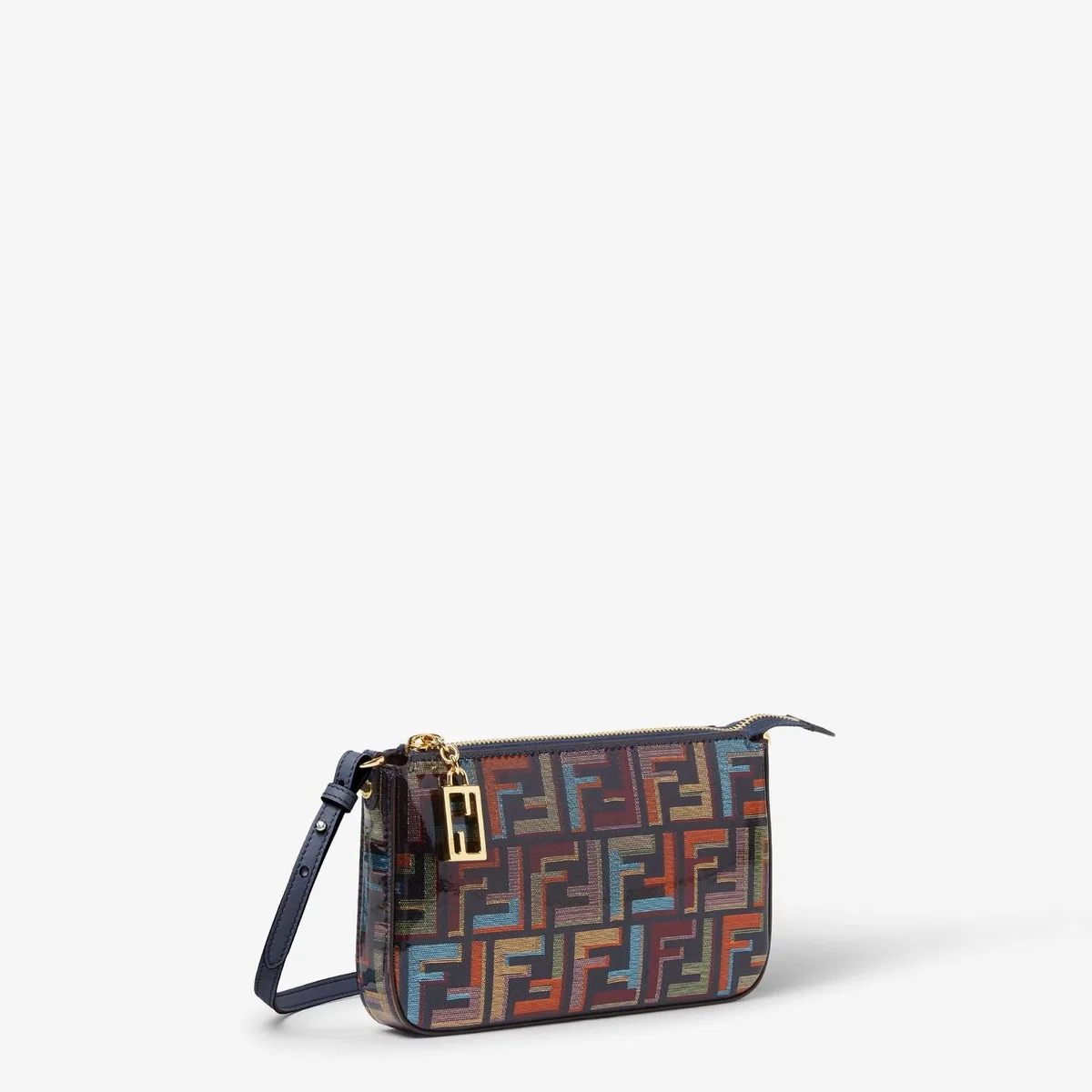 Fendi Multicolour Glazed Ff Fabric Baguette Po