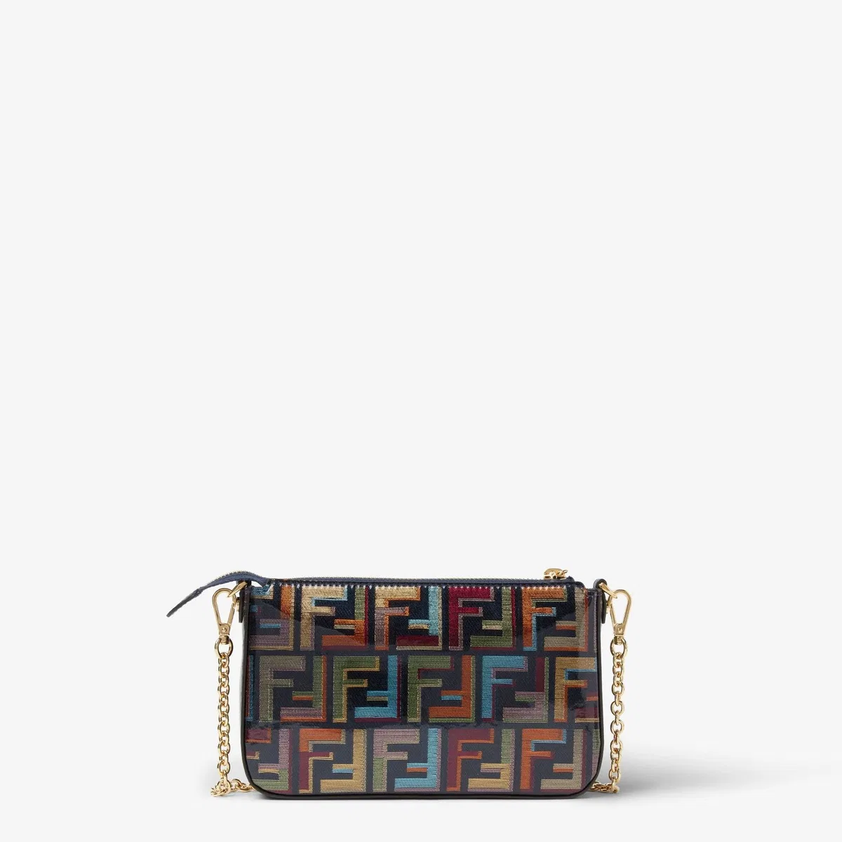 Fendi Multicolour Glazed Ff Fabric Baguette Po