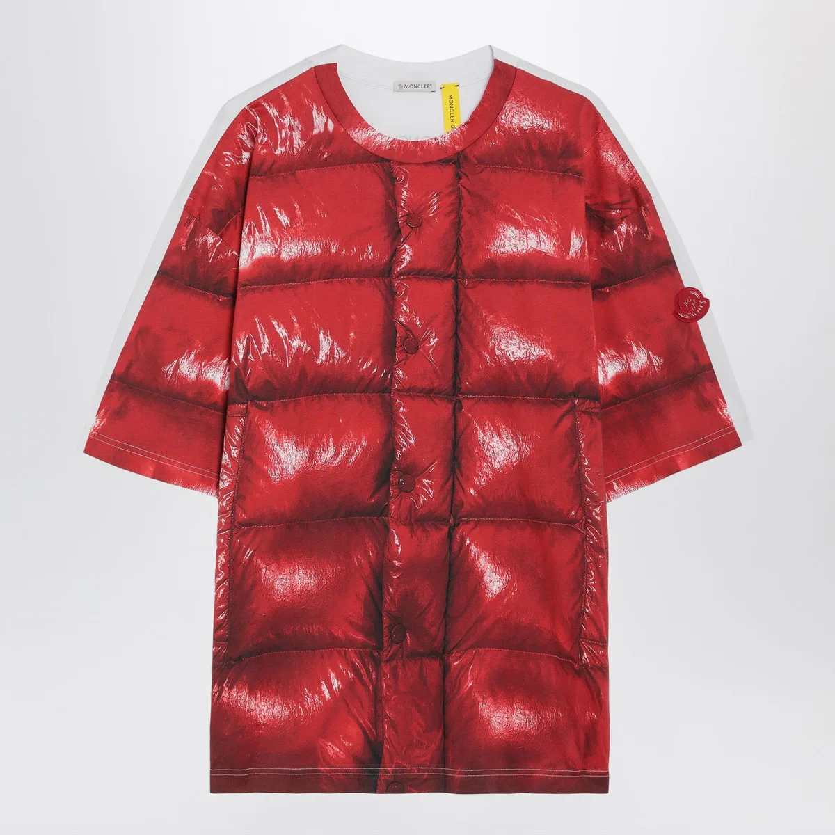 Moncler x A$ap Rocky Red Cotton T-Shirt With Digital Print
