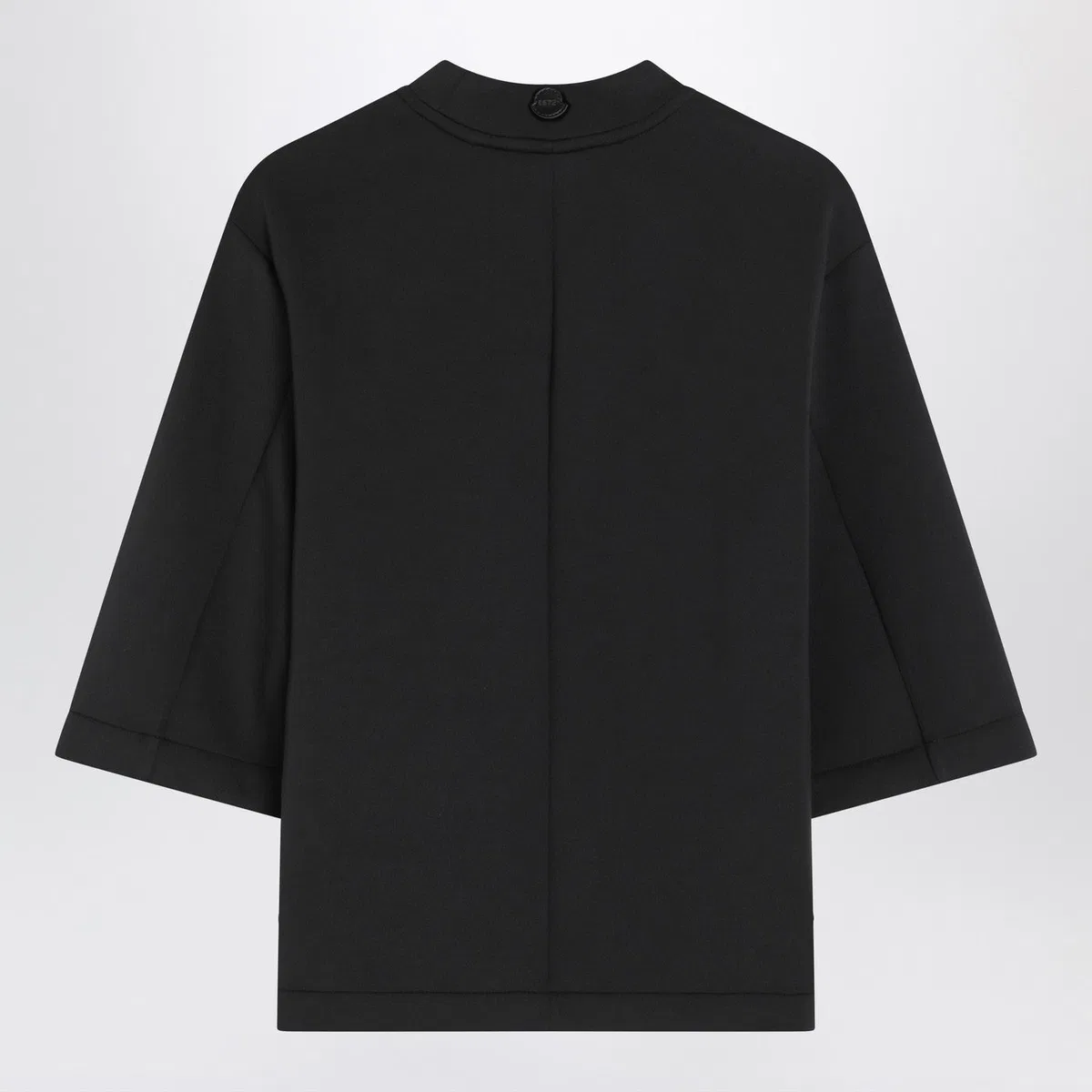 Moncler x Edward Enninful Black Top With Asymmetric Hem