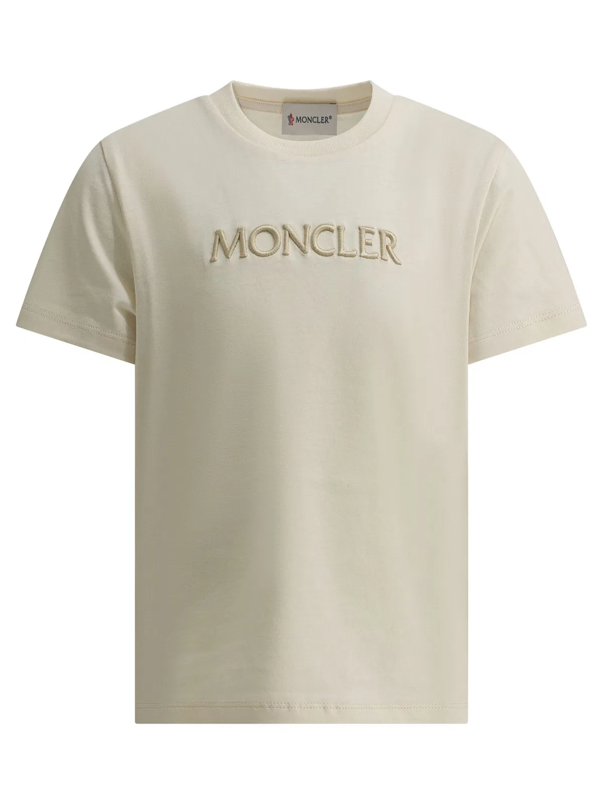 Moncler Kids White Cotton T-Shirt