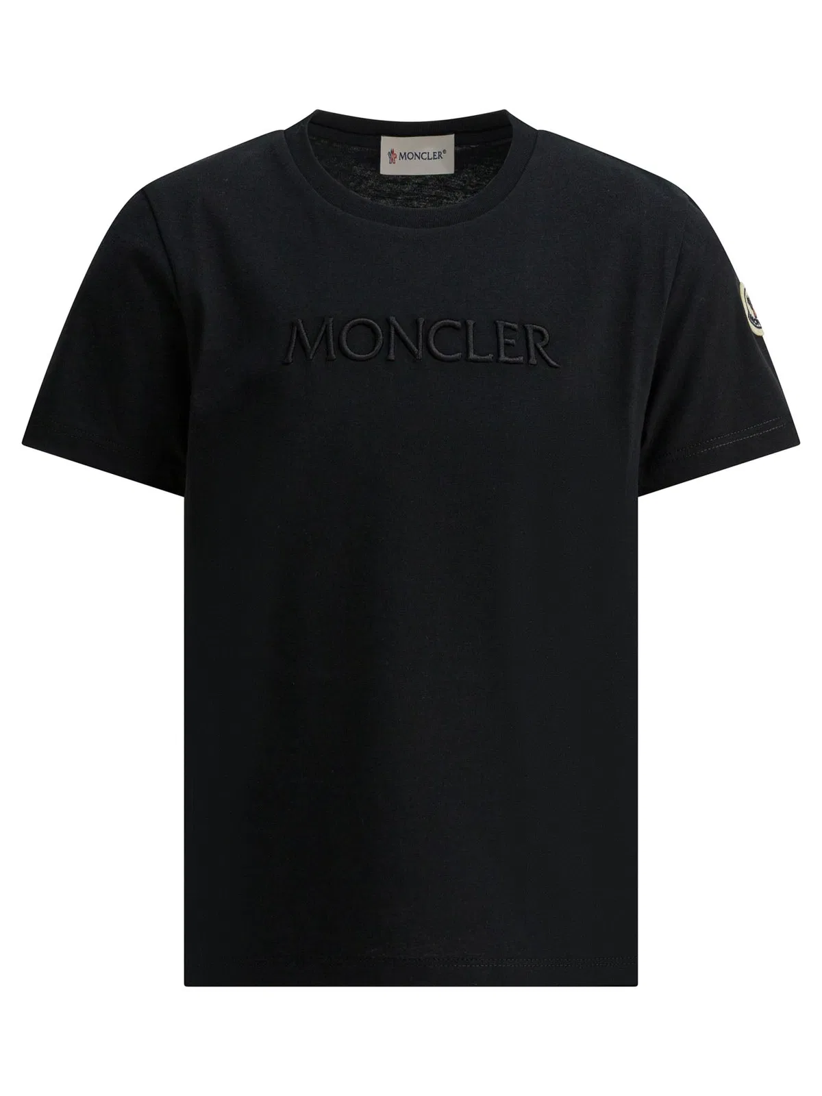 Moncler Kids Black Cotton T-Shirt