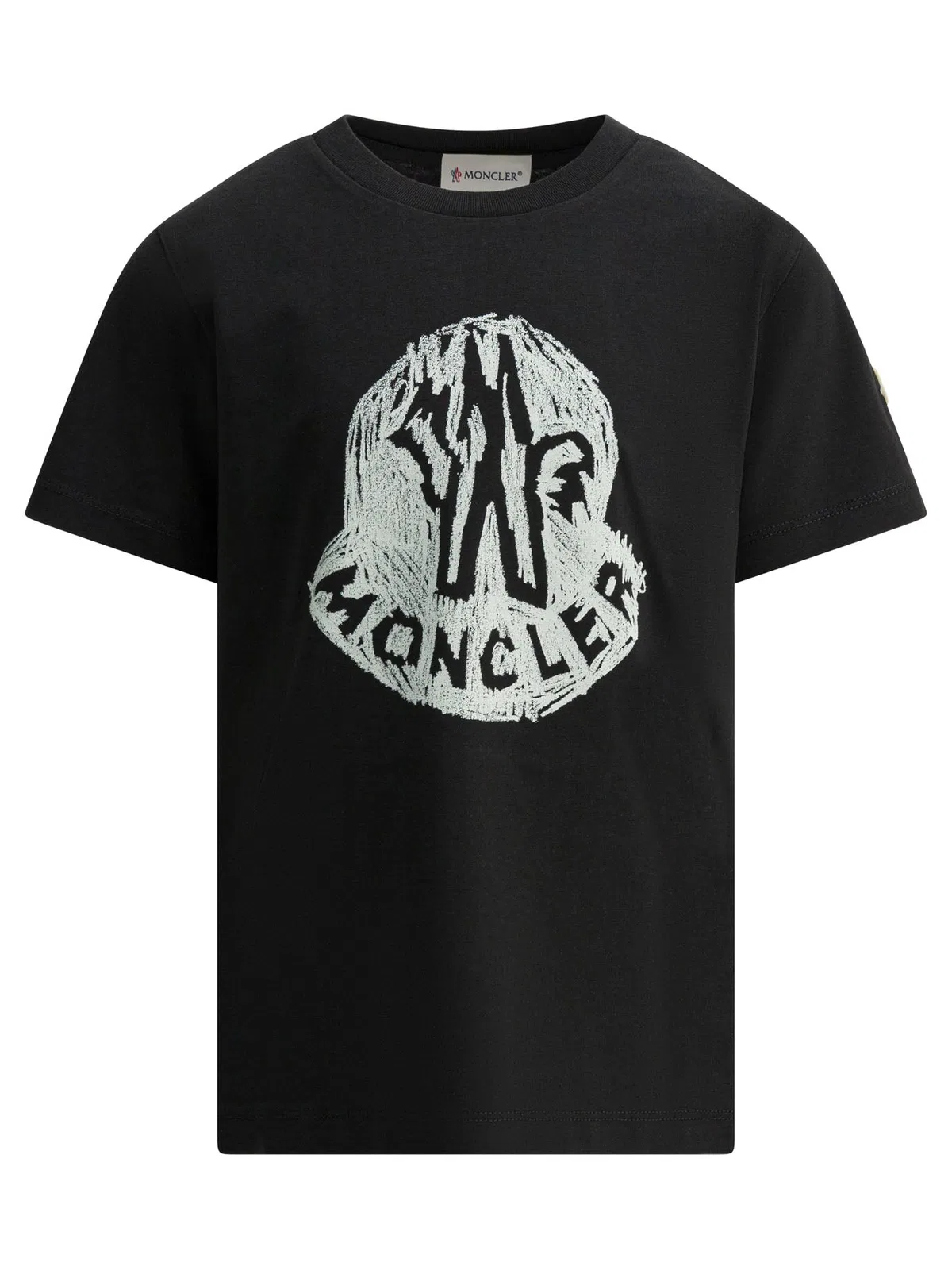 Moncler Kids Black Cotton T-Shirt