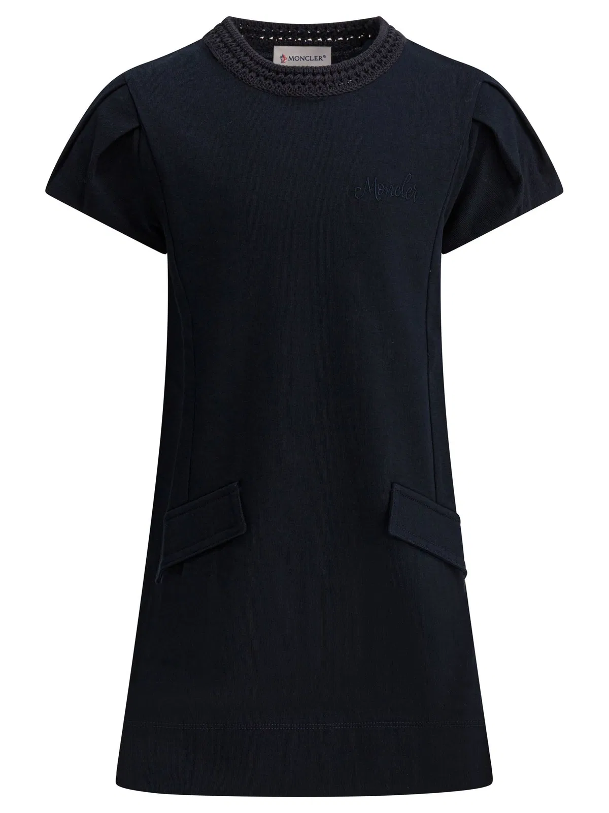 Moncler Kids Blue Cotton Dress