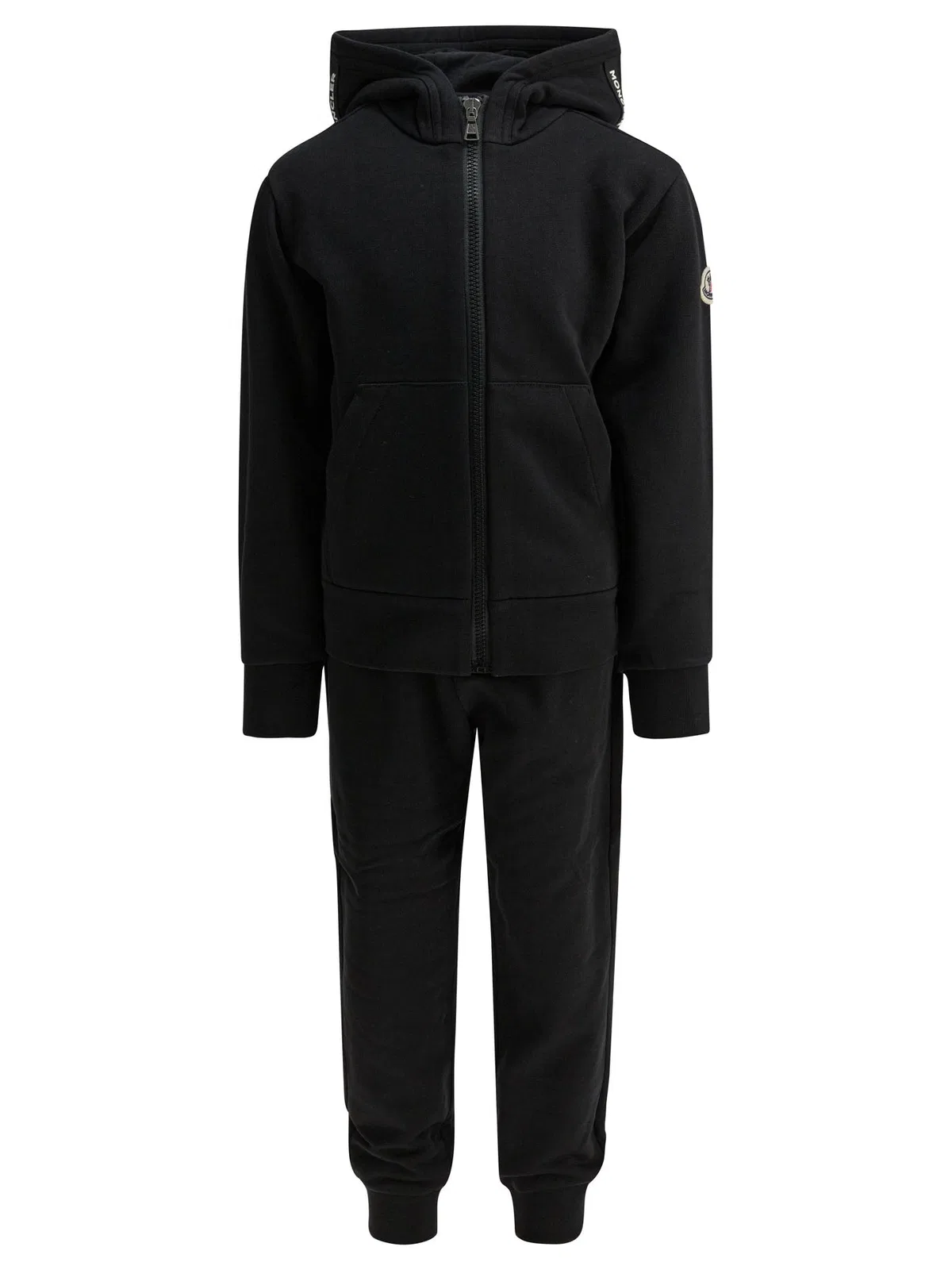 Moncler Kids Black Cotton Tracksuit Set