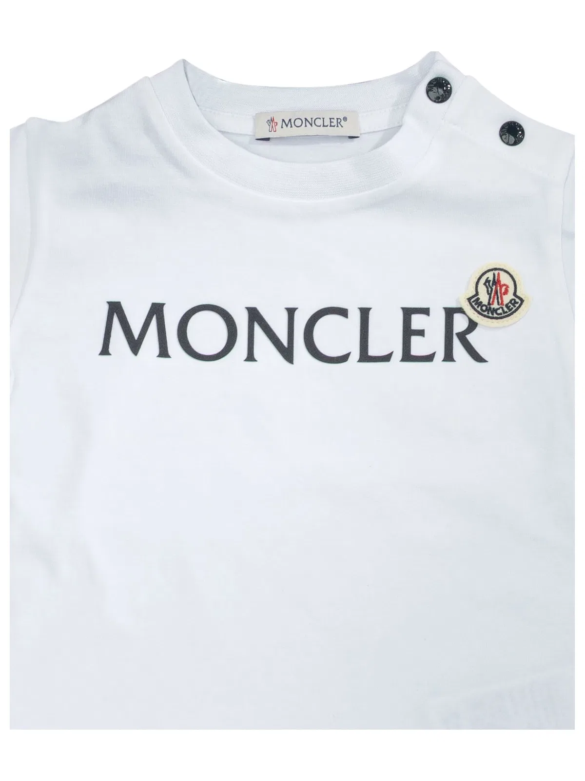 Moncler Kids White Cotton Elastane Tracksuit