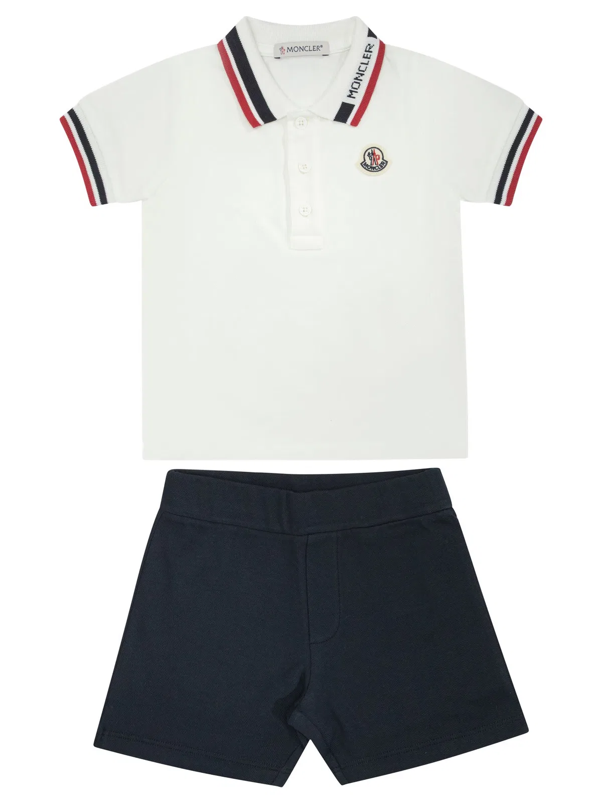 Moncler Kids White Cotton Tracksuit