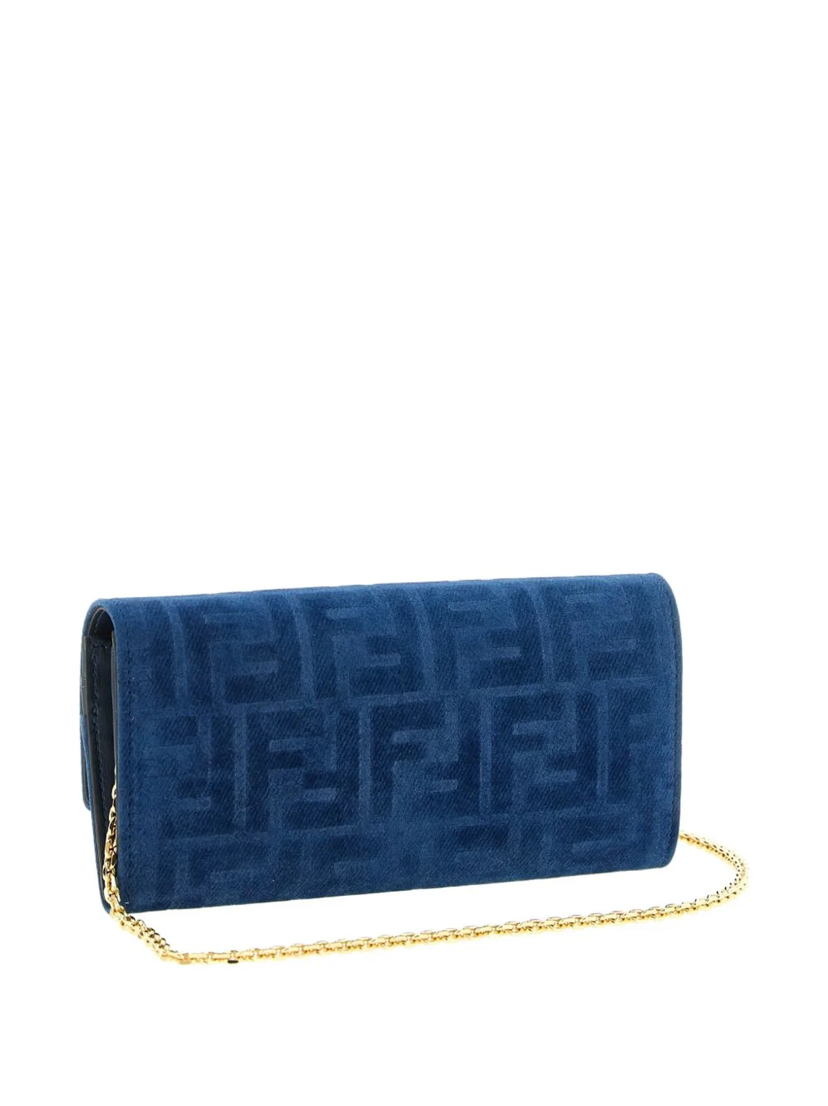 Fendi Continental Blue Suede Convertible Walle