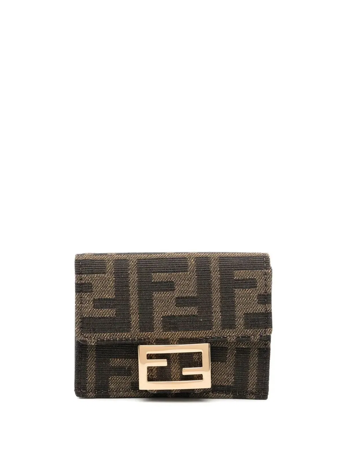 Fendi Baguette Micro Trifold Jacquard Ff Fabri