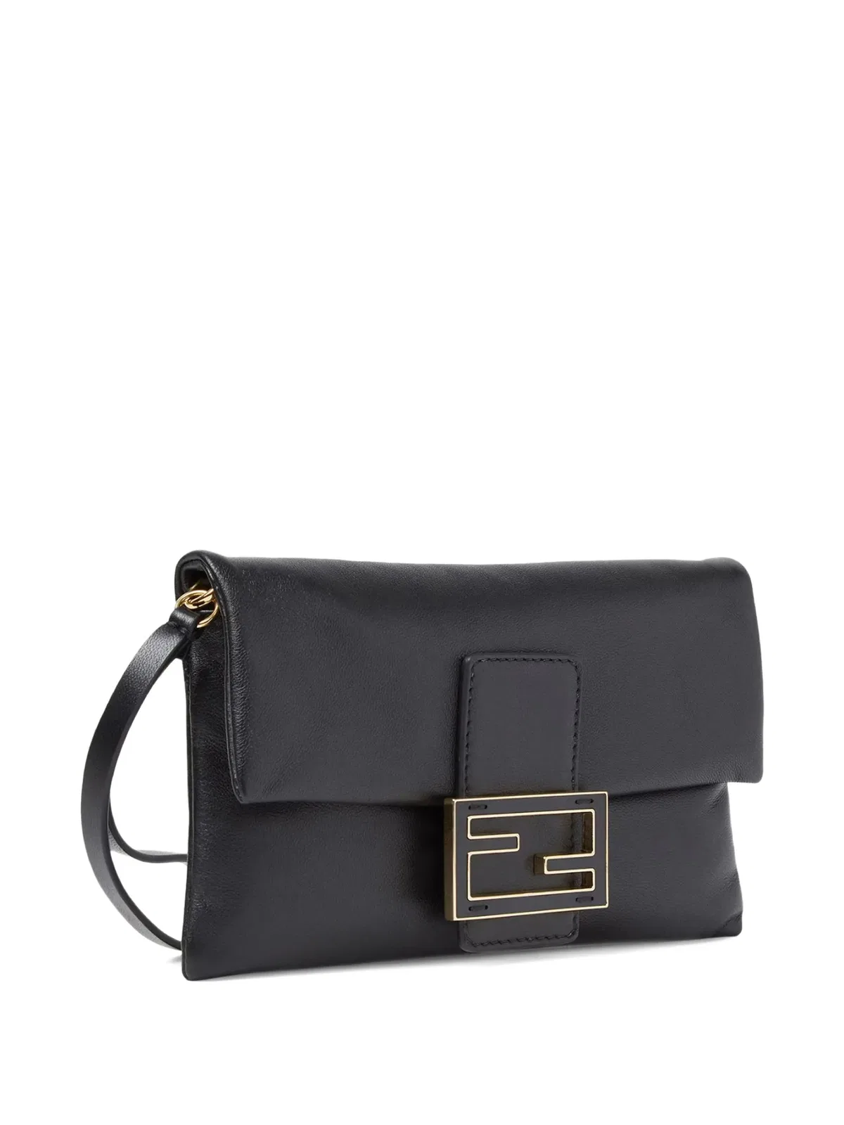 Fendi Nappa Leather Mamma Baguette Pouch With 