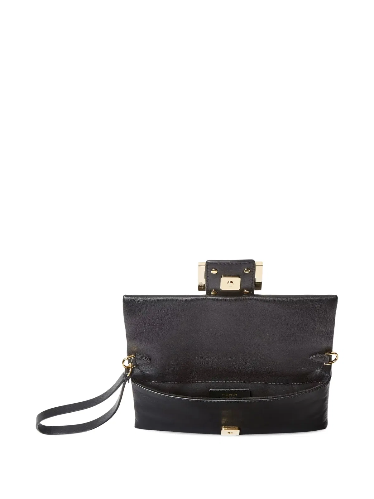 Fendi Nappa Leather Mamma Baguette Pouch With 