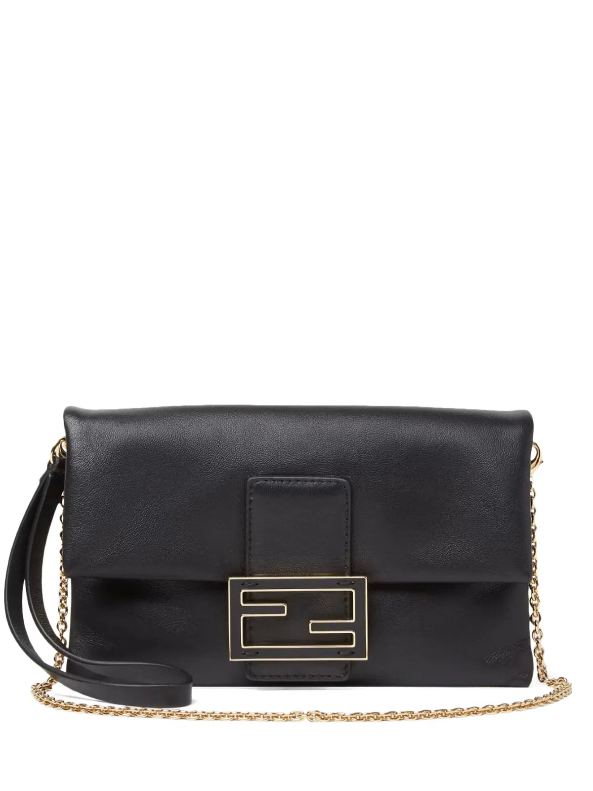 Fendi Nappa Leather Mamma Baguette Pouch With 