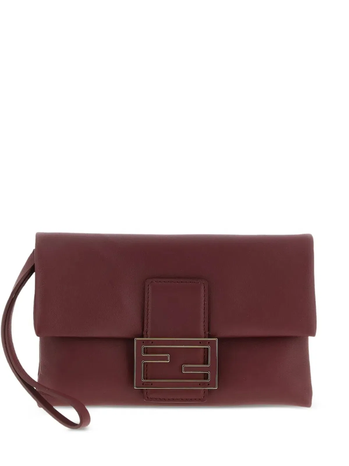 Fendi Nappa Leather Mamma Baguette Pouch With 