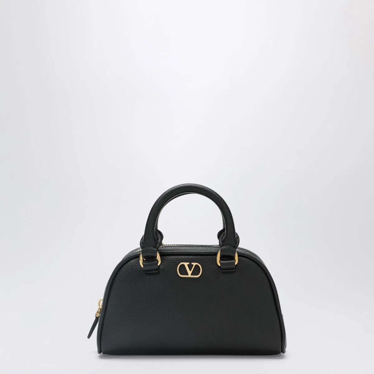 Valentino Garavani Black Vlogo Signature Mini Duffle Bag In