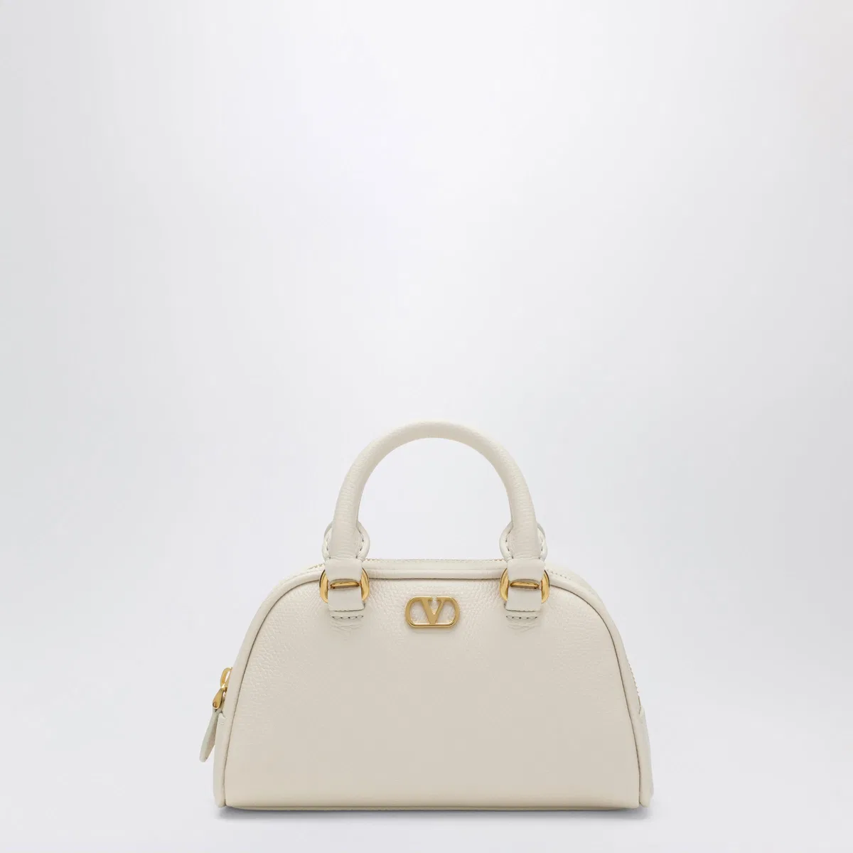 Valentino Garavani Ivory Vlogo Signature Mini Duffle Bag In