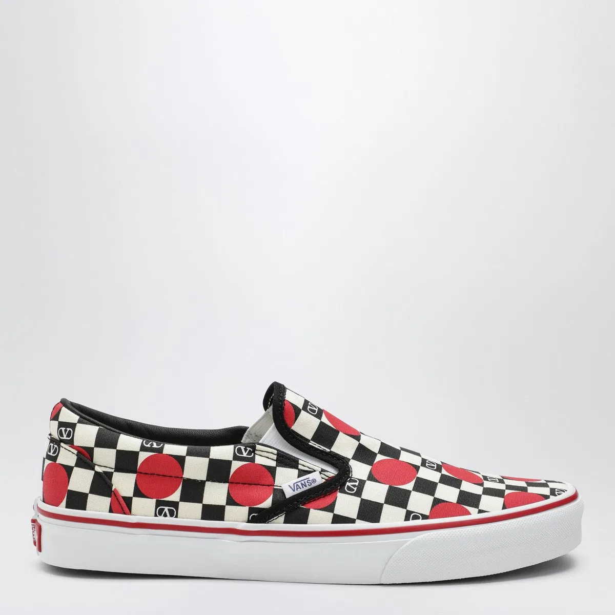 Valentino Garavani x Vans Slip-On Sneakers Black/Red With Vlogo Ch