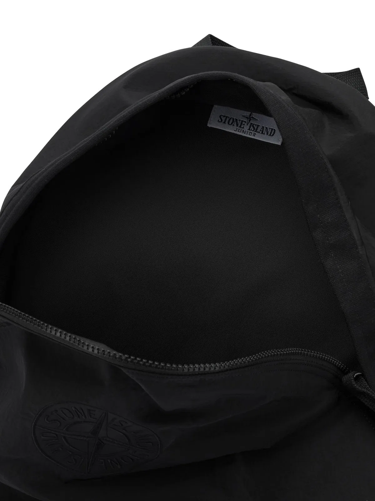 Stone Island Kids Black Polyamide Backpack