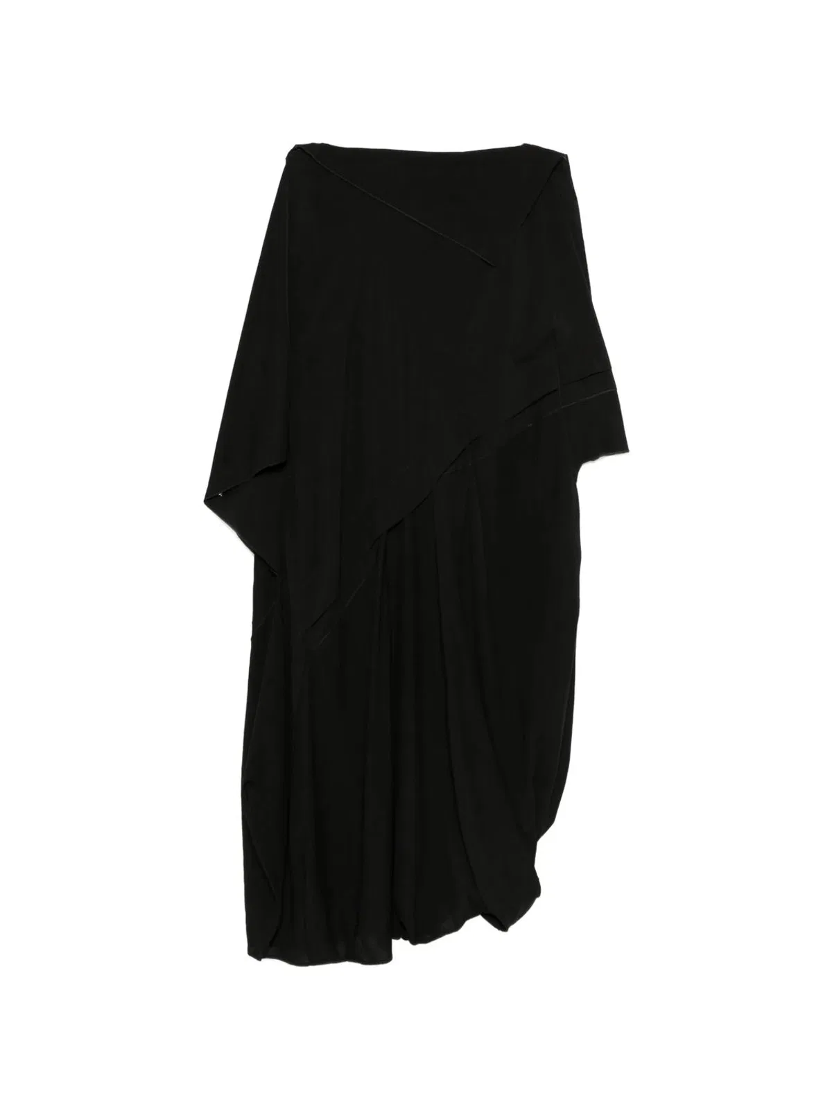 High Asymmetric Layered Midi Dress