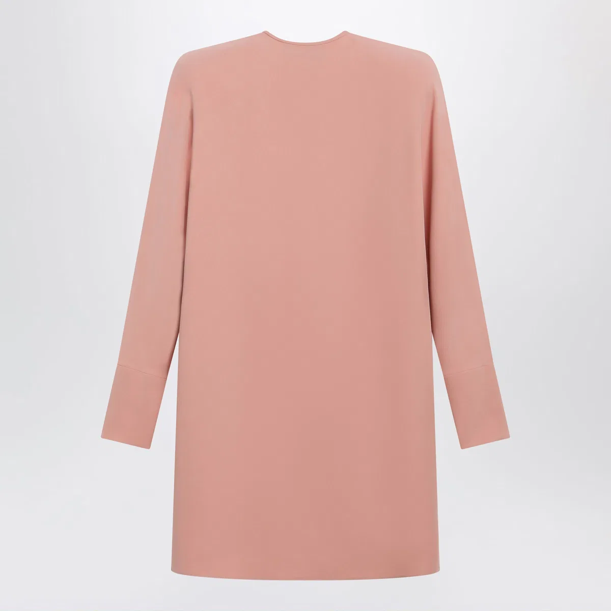 Valentino Pink Silk Short Dress With Embroidered B