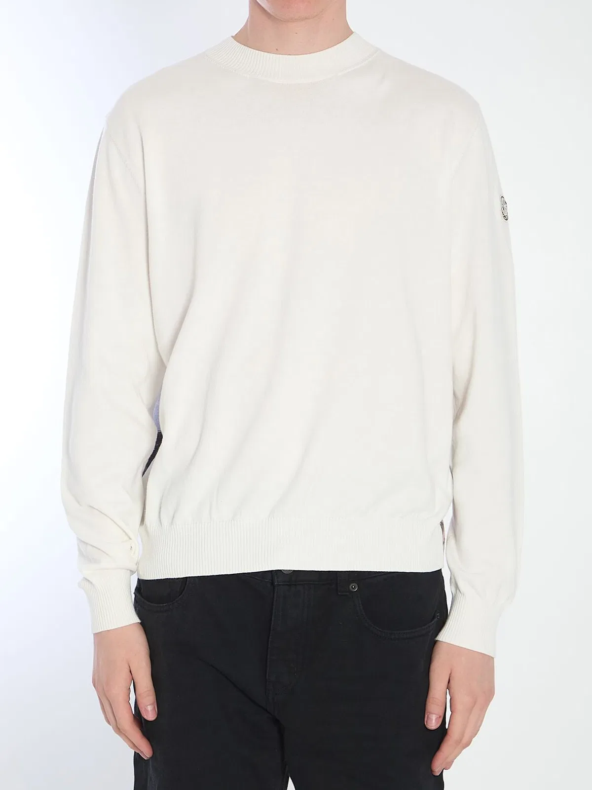 Moncler Genius White Jumper With Logo Print